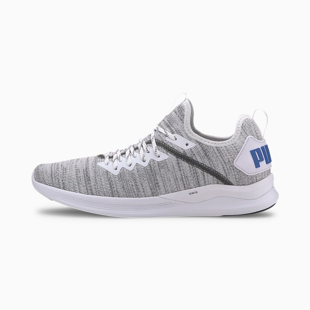 Puma IGNITE Flash evoKNIT Férfi Edzőcipő - Fehér/Kék ( Hungary - PUZAY5237 )